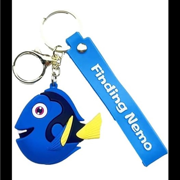 Disney Finding Nemo Dory Cartoon Fish 3D Silicone Charm Keychain - Picture 1 of 1